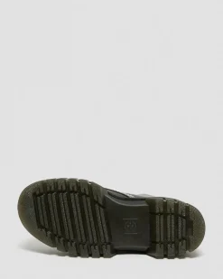 Dr. Martens Audrick 8i Witte Steek Leren Platform Laarzen^UNISEX Platform Laarzen
