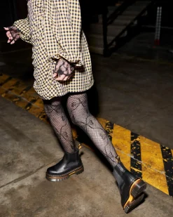 Dr. Martens Audrick Leren Platform Chelsea Boots met Contrasterende Zool^WOMENS Enkellaarzen|Chelsea Boots