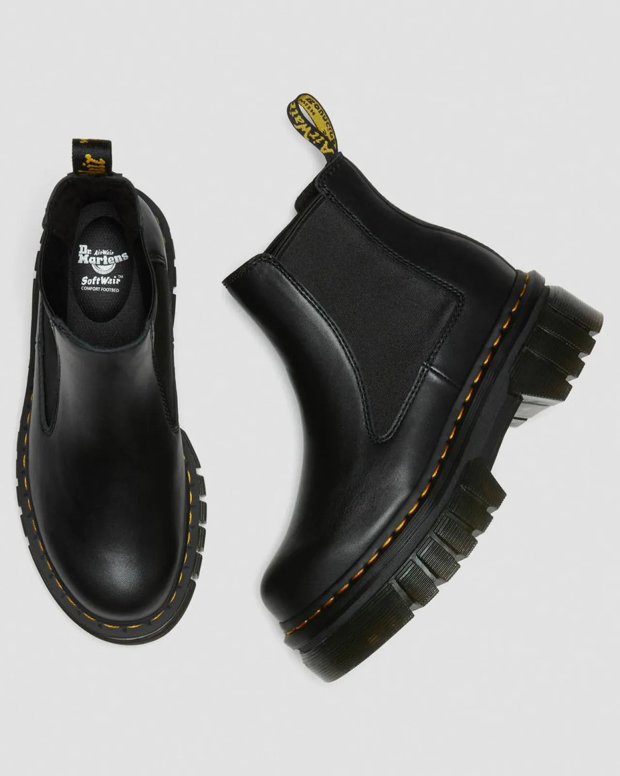 Dr. Martens Audrick Nappa Lux Leren Platform Chelsea Boots^GIFTS Platform Laarzen|Enkellaarzen