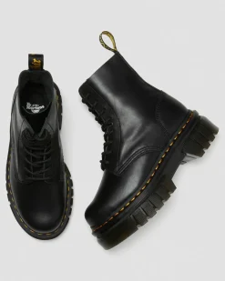 Dr. Martens Audrick Nappa Lux Platform Enkellaarzen^GIFTS Platform Laarzen|Veterlaarzen