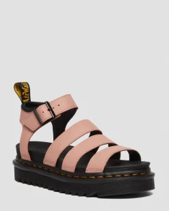 Dr. Martens Blaire Pisa Leren Platform Sandalen met Band^WOMENS Dames Sale|Gladiator Sandalen