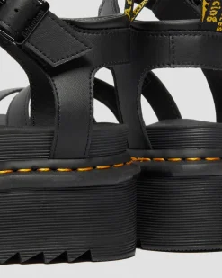 Dr. Martens Blaire Quad Hydro Leren Platform Gladiator Sandalen^WOMENS Lichte Sandalen|Platform Sandalen