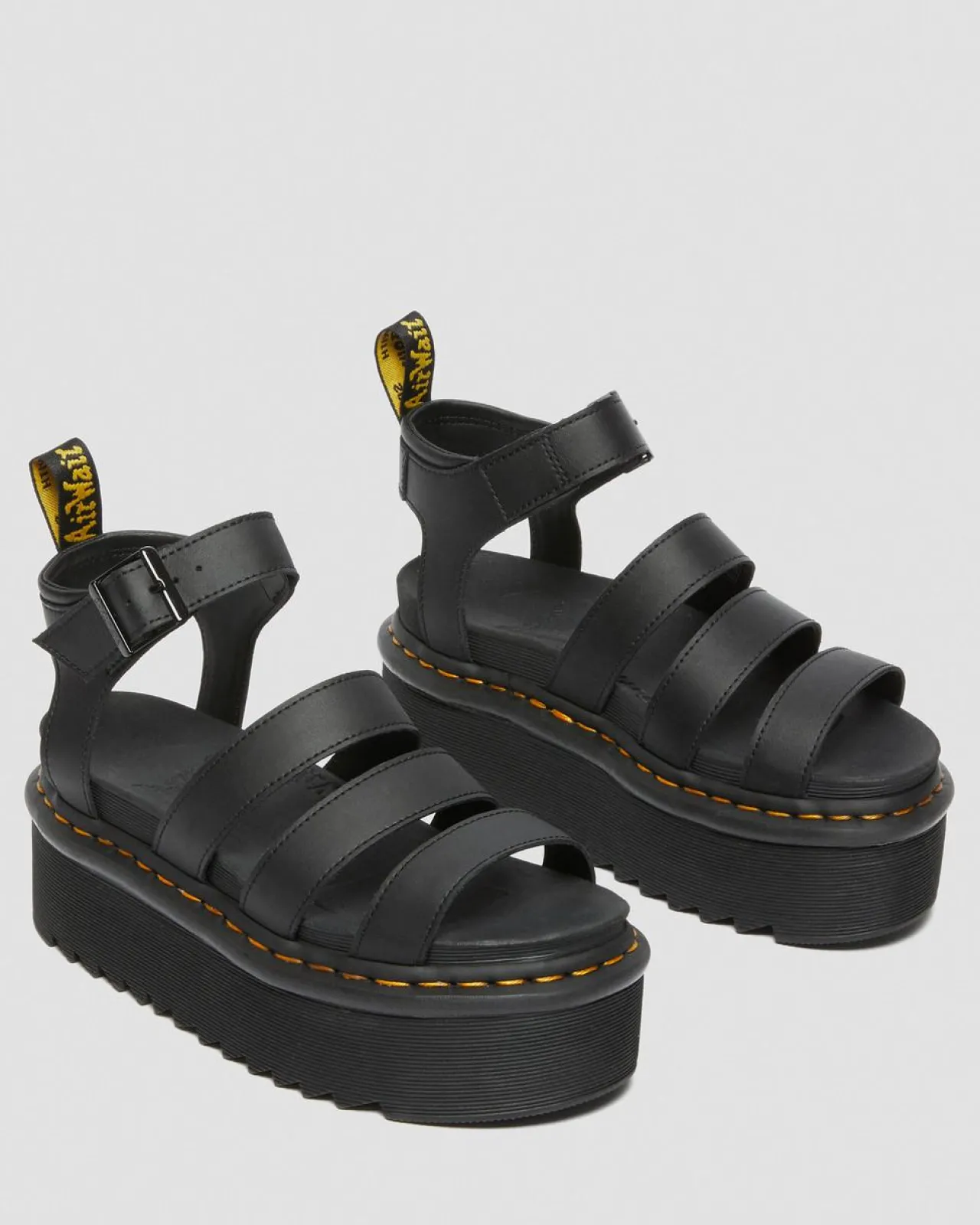 Dr. Martens Blaire Quad Hydro Leren Platform Gladiator Sandalen^WOMENS Lichte Sandalen|Platform Sandalen