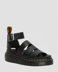 Dr. Martens Clarissa II Quad Gemalen Nappa Leren Platform Sandalen^WOMENS Platform Sandalen|Gladiator Sandalen