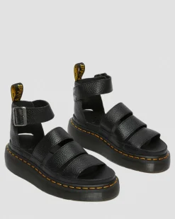 Dr. Martens Clarissa II Quad Gemalen Nappa Leren Platform Sandalen^WOMENS Platform Sandalen|Gladiator Sandalen