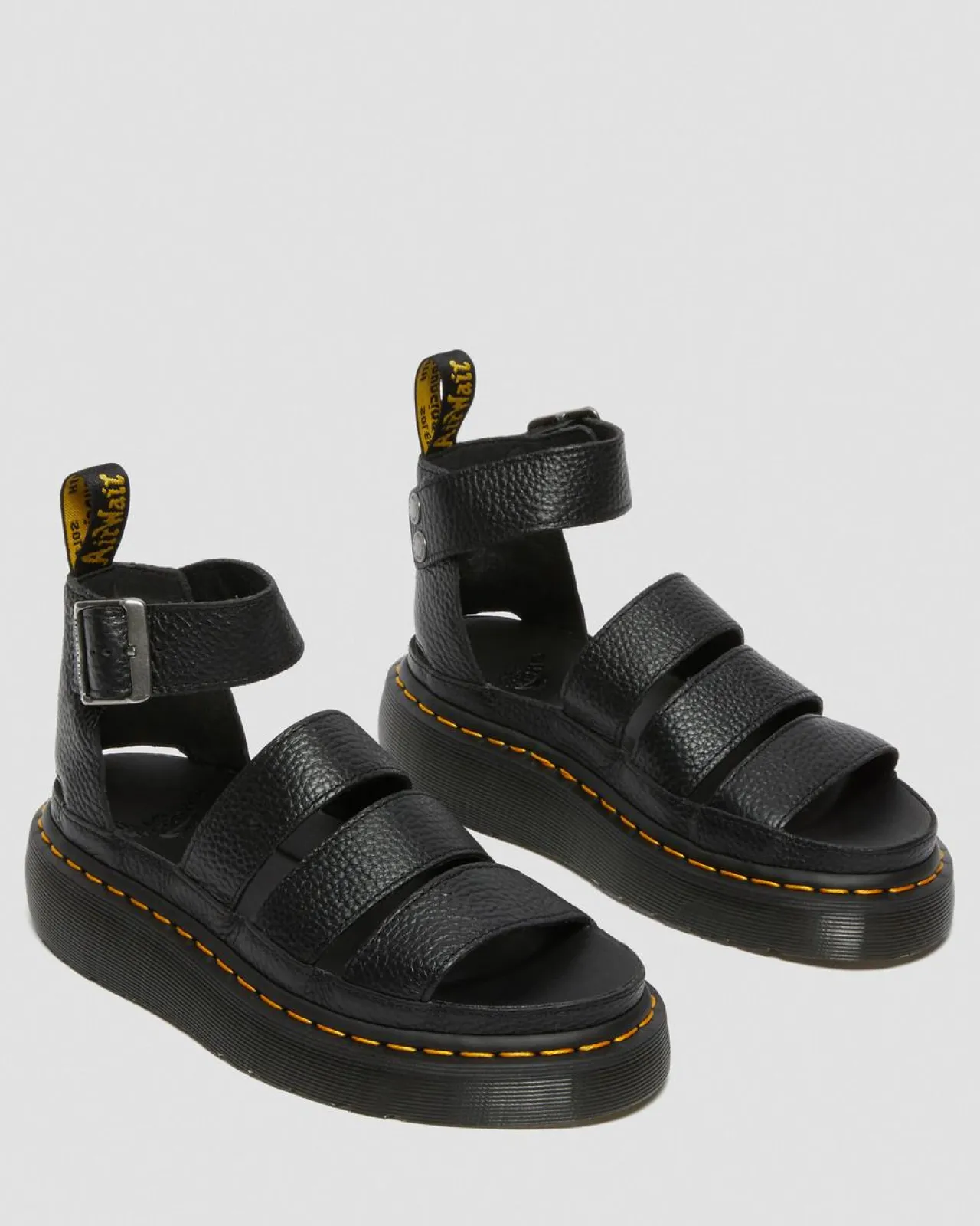 Dr. Martens Clarissa II Quad Gemalen Nappa Leren Platform Sandalen^WOMENS Platform Sandalen|Gladiator Sandalen