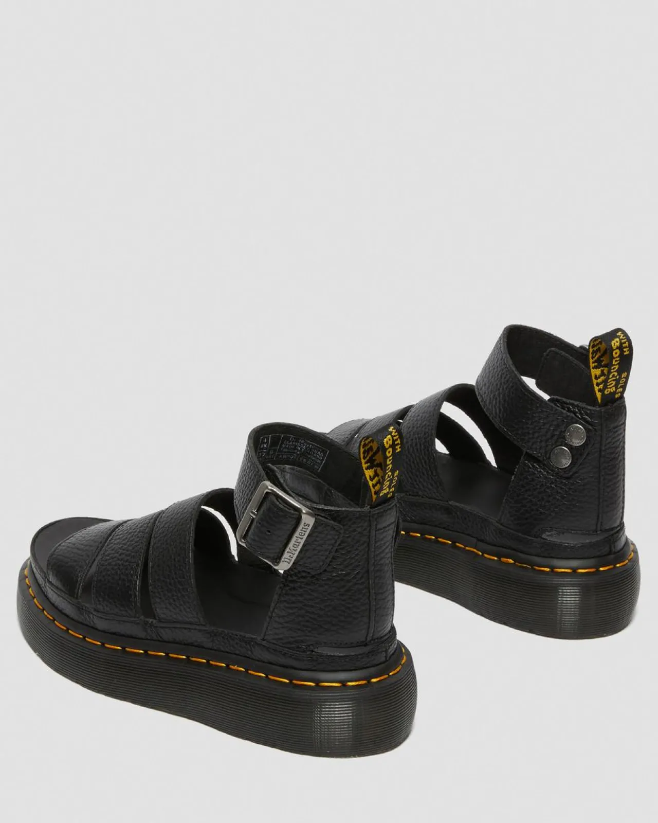 Dr. Martens Clarissa II Quad Gemalen Nappa Leren Platform Sandalen^WOMENS Platform Sandalen|Gladiator Sandalen