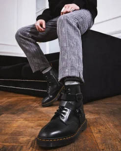 Dr. Martens Cristofor Leren Harnas Veterlaarzen^MENS Heren Sale|Laarzen