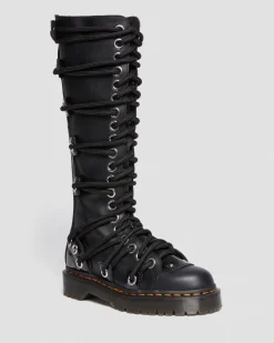 Dr. Martens Daria 1B60 Bex Leren Kniehoge Veterlaarzen^UNISEX Hoge Laarzen|Veterlaarzen