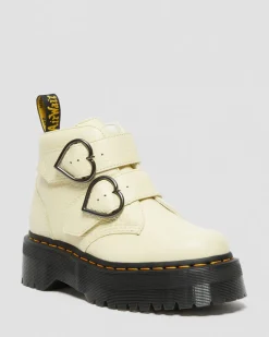Dr. Martens Devon Heart Leren Platform Laarzen^WOMENS Dames Sale|Enkellaarzen