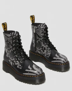 Dr. Martens Jadon Animal Clash Leren Platform Laarzen^UNISEX Platform Laarzen|Laarzen