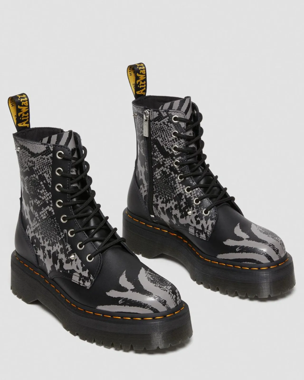 Dr. Martens Jadon Animal Clash Leren Platform Laarzen^UNISEX Platform Laarzen|Laarzen