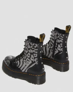 Dr. Martens Jadon Animal Clash Leren Platform Laarzen^UNISEX Platform Laarzen|Laarzen