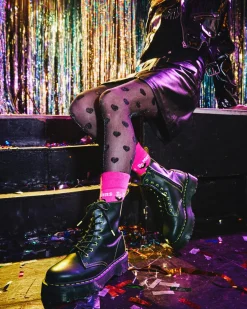 Dr. Martens Jadon II Neon Ster Leren Platform Laarzen^GIFTS Enkellaarzen|Platform Laarzen