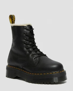 Dr. Martens Jadon Imitatiebont Gevoerde Leren Platformlaarzen^WOMENS Winter Stijlen|Laarzen