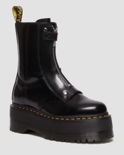 Dr. Martens Jetta Hi Max Buttero Leren Platform Laarzen^UNISEX Platform Laarzen|Laarzen