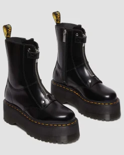 Dr. Martens Jetta Hi Max Buttero Leren Platform Laarzen^UNISEX Platform Laarzen|Laarzen