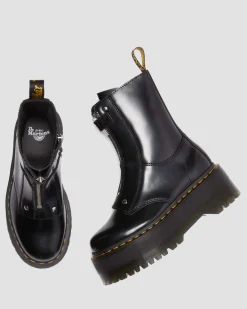 Dr. Martens Jetta Hi Max Buttero Leren Platform Laarzen^UNISEX Platform Laarzen|Laarzen