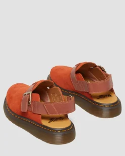 Dr. Martens Jorge II Suède & Leren Slingback Mules^MENS Suède|Casual Stijlen