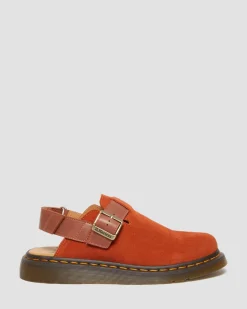 Dr. Martens Jorge II Suède & Leren Slingback Mules^MENS Suède|Casual Stijlen