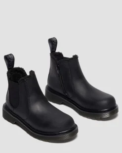 Dr. Martens Junior 2976 Leonore Imitatiebont Gevoerde Chelsea Boots^KIDS Laarzen|Meisjes