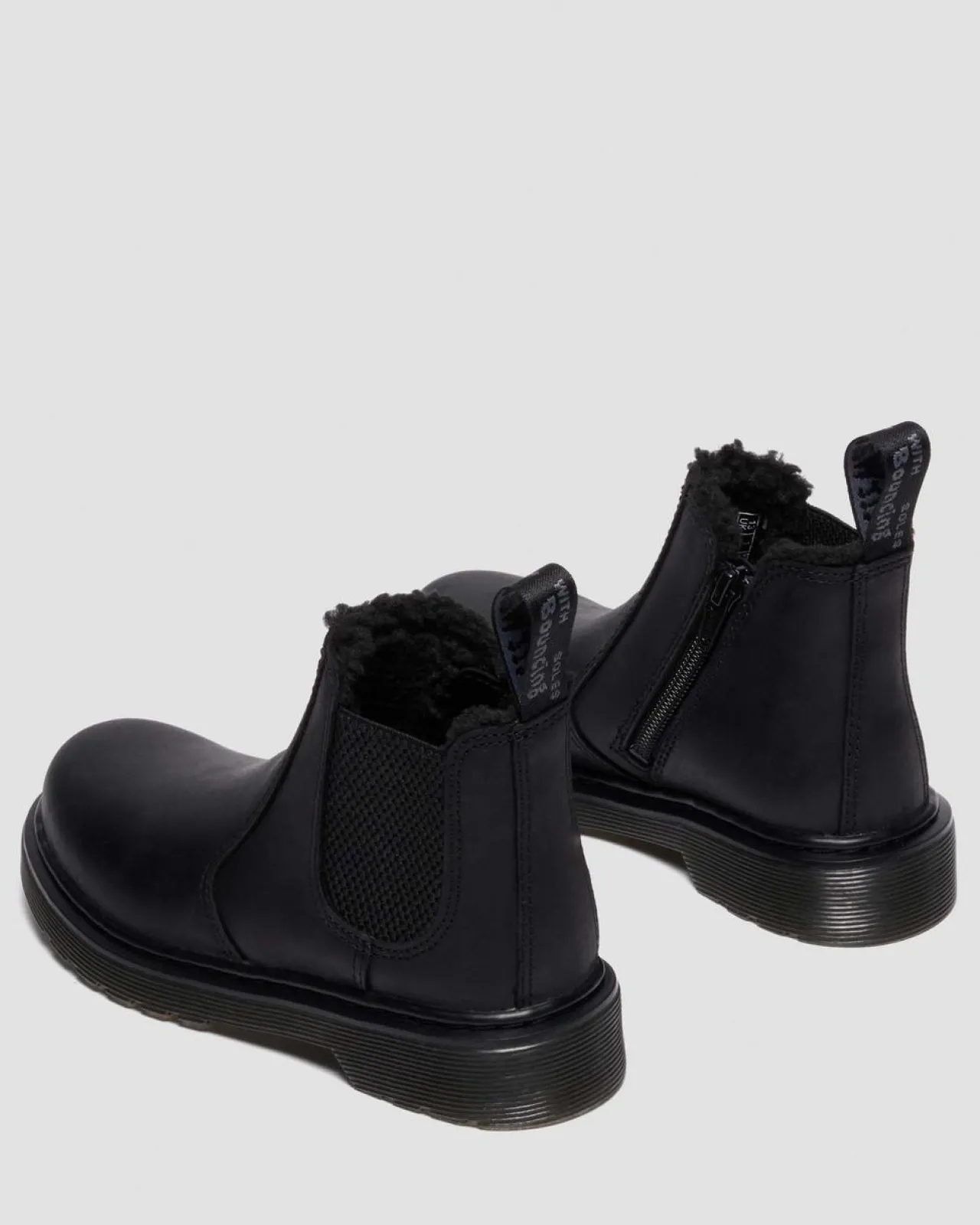 Dr. Martens Junior 2976 Leonore Imitatiebont Gevoerde Chelsea Boots^KIDS Laarzen|Meisjes