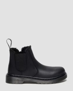 Dr. Martens Junior 2976 Leonore Imitatiebont Gevoerde Chelsea Boots^KIDS Laarzen|Meisjes