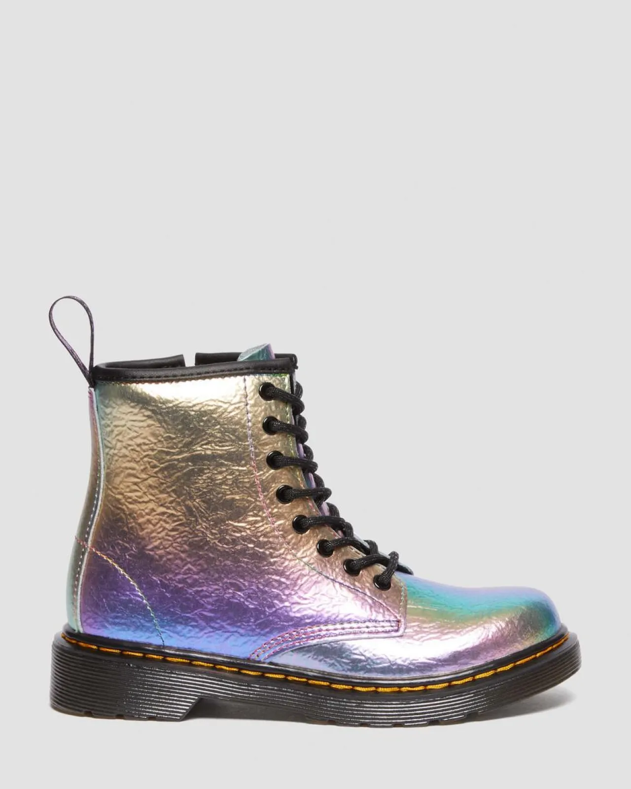 Dr. Martens Junior 1460 Regenboog Gekreukte Leren Veterlaarzen^UNISEX Sale Voor Kinderen|Laarzen