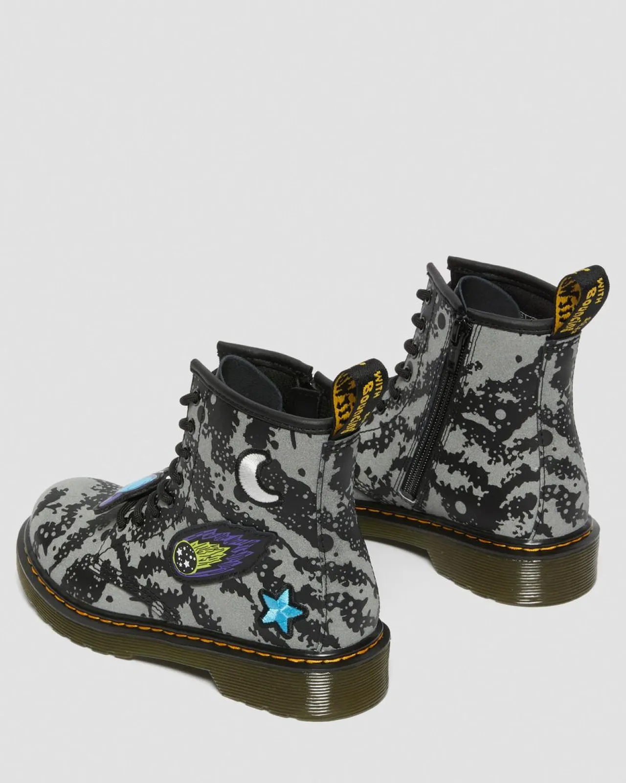 Dr. Martens Junior 1460 Space Hydro Leren Veterlaarzen^UNISEX Sale Voor Kinderen|Laarzen