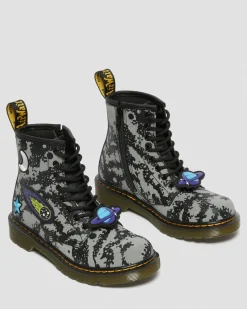 Dr. Martens Junior 1460 Space Hydro Leren Veterlaarzen^UNISEX Sale Voor Kinderen|Laarzen