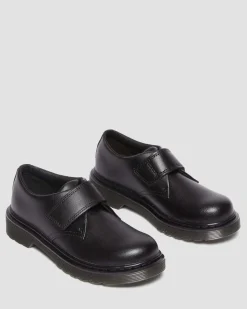 Dr. Martens Junior Kamron Leren Velcro Oxford Schoenen met Band^KIDS Meisjes Schoolschoenen|Jongens Schoolschoenen