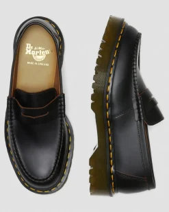 Dr. Martens Penton Bex Gele Steek Quilon Leren Loafers^UNISEX Made In England|Made In England Schoenen