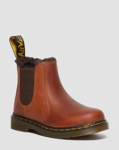 Dr. Martens Peuter 2976 Leonore Leren Laarzen^UNISEX Sale Voor Kinderen|Laarzen