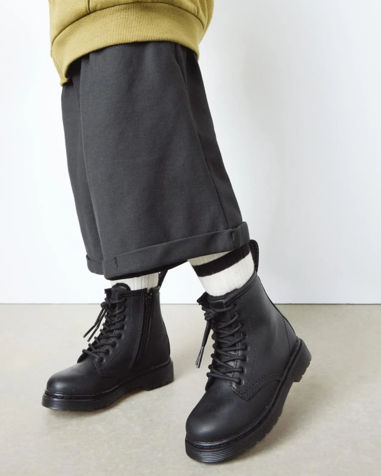 Dr. Martens Peuter 1460 Serena Imitatiebont Gevoerde Leren Laarzen^KIDS Jongens|Laarzen