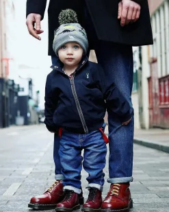 Dr. Martens Peuter 1460 Softy T Leren Veterlaarzen^KIDS Meisjes Schoolschoenen|Jongens Schoolschoenen