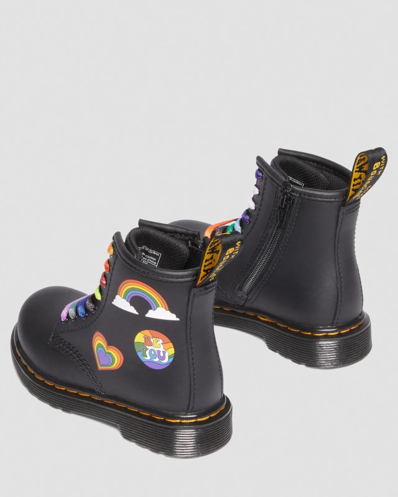 Dr. Martens Peuter 1460 Voor Pride Leren Veterlaarzen^KIDS Sale Voor Kinderen|Meisjes Schoolschoenen