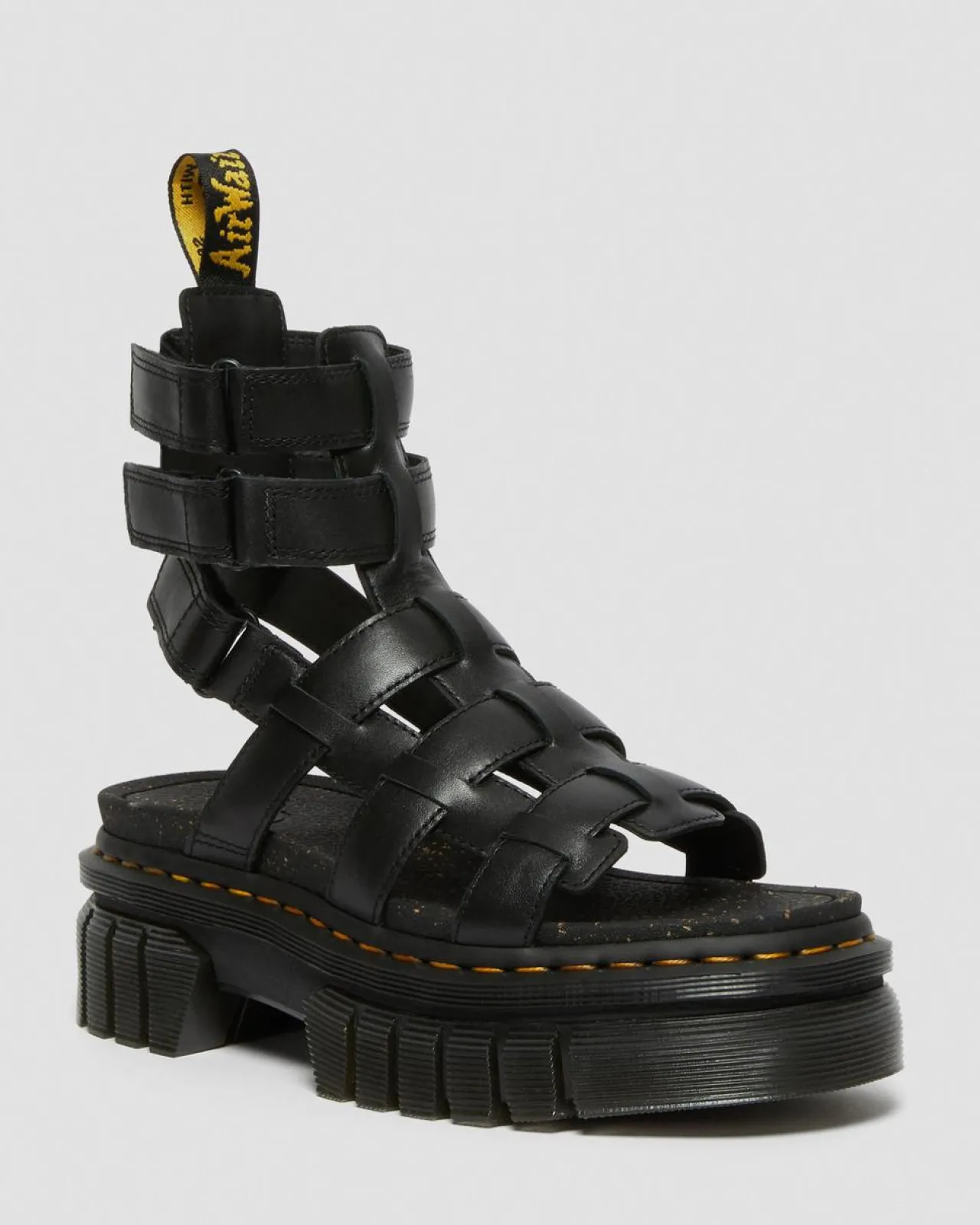 Dr. Martens Ricki Nappa Lux Leren Platform Gladiator Sandelen^WOMENS Lichte Sandalen|Platform Sandalen