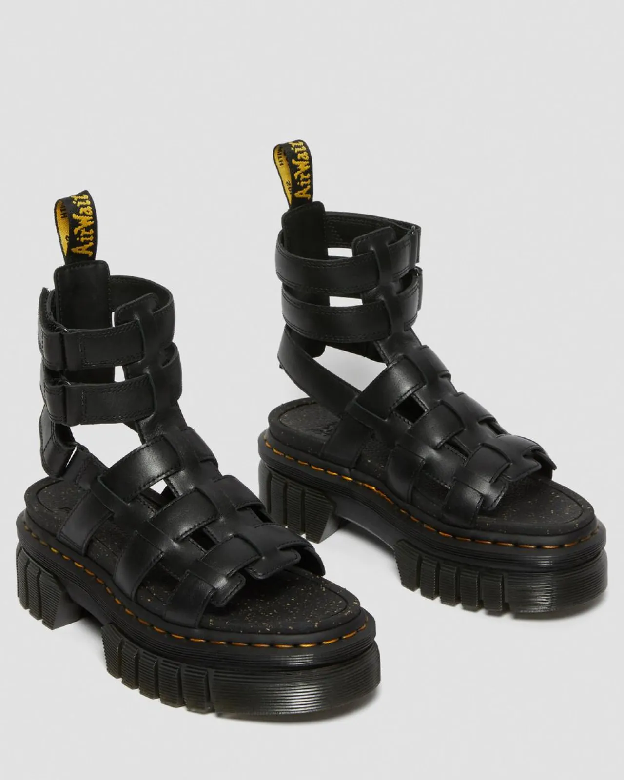 Dr. Martens Ricki Nappa Lux Leren Platform Gladiator Sandelen^WOMENS Lichte Sandalen|Platform Sandalen