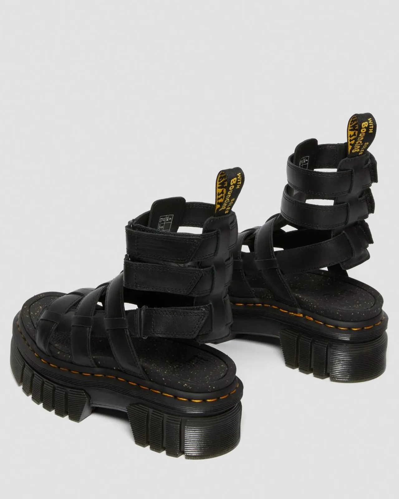 Dr. Martens Ricki Nappa Lux Leren Platform Gladiator Sandelen^WOMENS Lichte Sandalen|Platform Sandalen