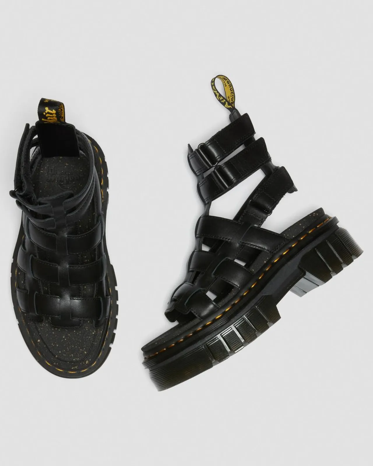 Dr. Martens Ricki Nappa Lux Leren Platform Gladiator Sandelen^WOMENS Lichte Sandalen|Platform Sandalen