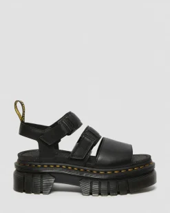 Dr. Martens Ricki Nappa Lux Leren Platform Sandelen met 3 Banden^WOMENS Lichte Sandalen|Platform Sandalen