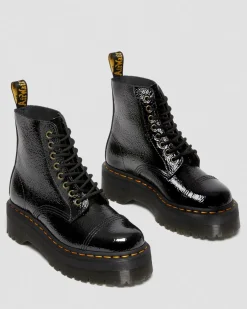 Dr. Martens Sinclair Distressed Lakleren Platform Laarzen^WOMENS Platform Laarzen
