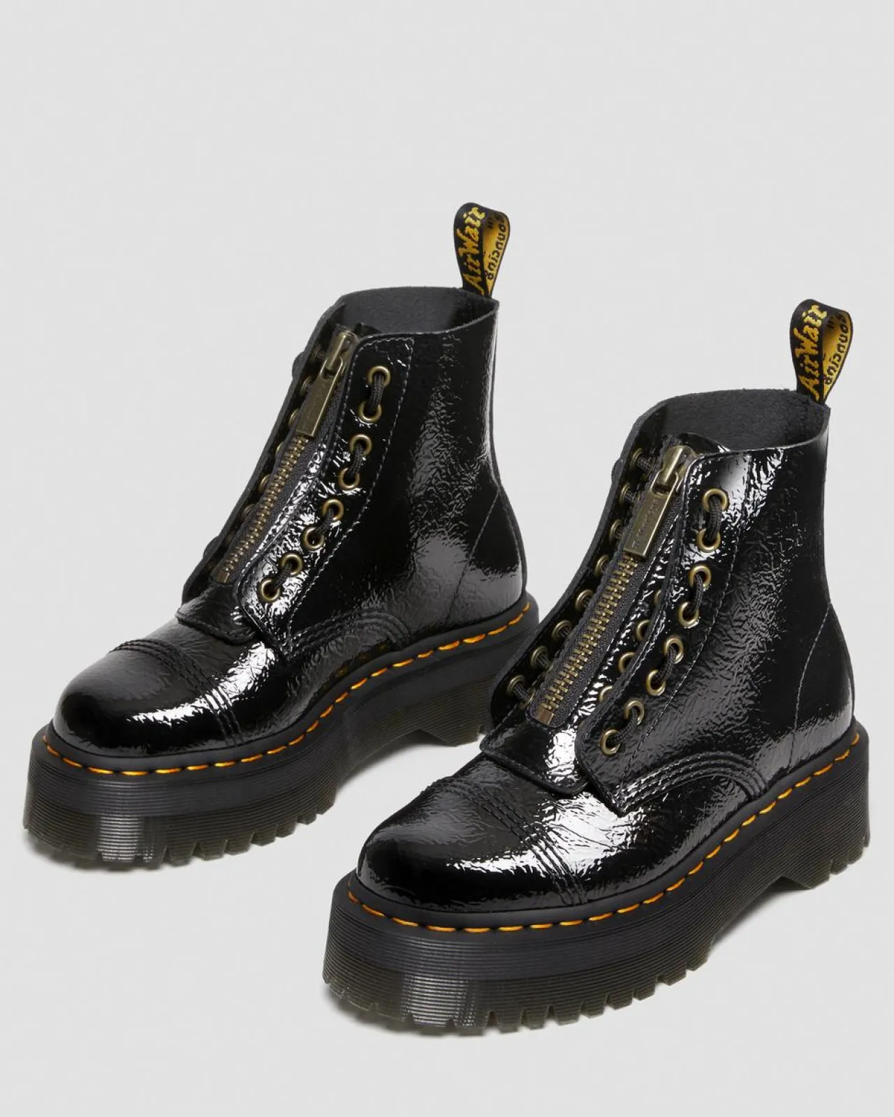Dr. Martens Sinclair Distressed Lakleren Platform Laarzen^WOMENS Platform Laarzen