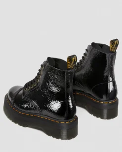 Dr. Martens Sinclair Distressed Lakleren Platform Laarzen^WOMENS Platform Laarzen