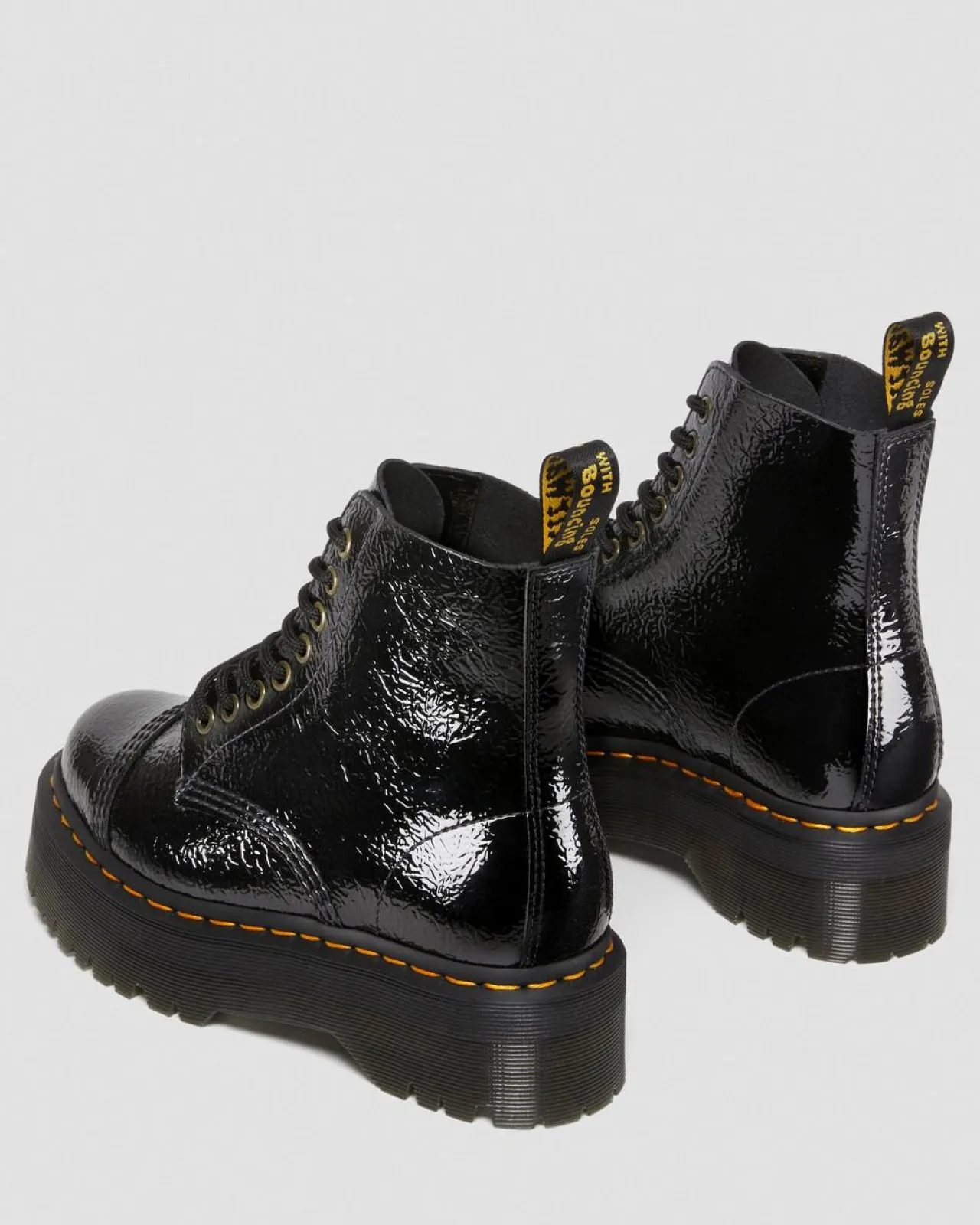 Dr. Martens Sinclair Distressed Lakleren Platform Laarzen^WOMENS Platform Laarzen