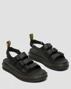 Dr. Martens Soloman Hydro Leren Sandalen met Band^MENS Heren Sale|Slippers