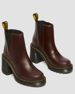 Dr. Martens SPENCE LEREN CHELSEA LAARZEN MET UITLOPENDE HAK^WOMENS Hakken|Chelsea Boots