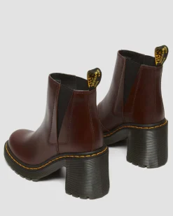 Dr. Martens SPENCE LEREN CHELSEA LAARZEN MET UITLOPENDE HAK^WOMENS Hakken|Chelsea Boots