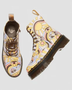 Dr. Martens Vegan Jadon Retro Ray Canvas Platform Laarzen^UNISEX Heren Sale|Dames Sale