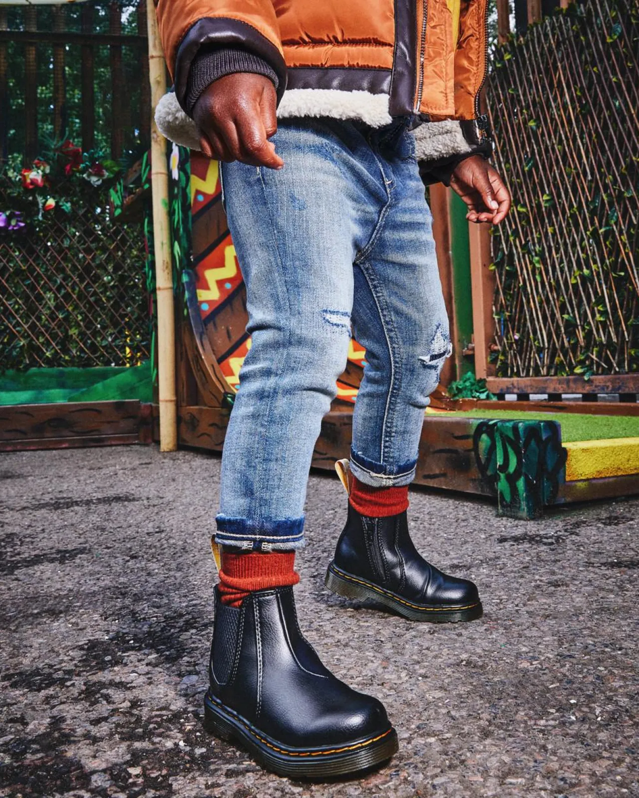 Dr. Martens Vegan Peuter 2976 Chelsea Laarzen^KIDS Sale Voor Kinderen|Meisjes Schoolschoenen